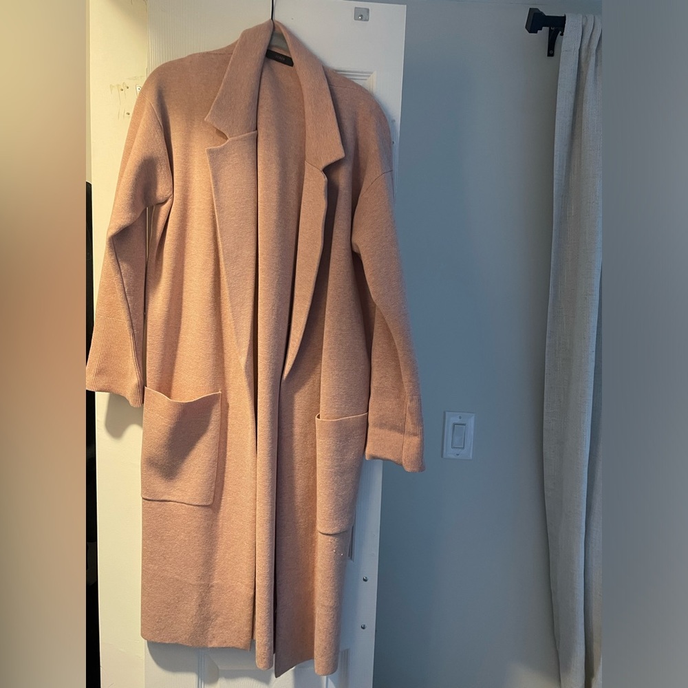 J Crew Pink Duster Sweater Cardigan